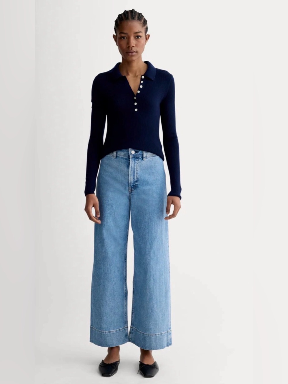 New Everlane The Cropped Mariner Jeans SHALLOW BEACH Size 30